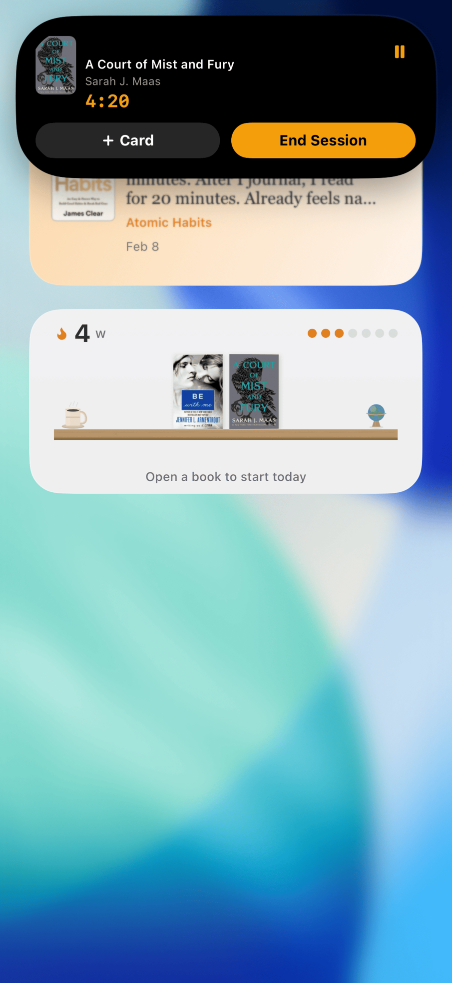 Widget and Lock Screen logging